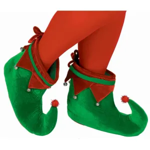 amscan 393235 Adult Elf Fabric Party Costume Shoes 1