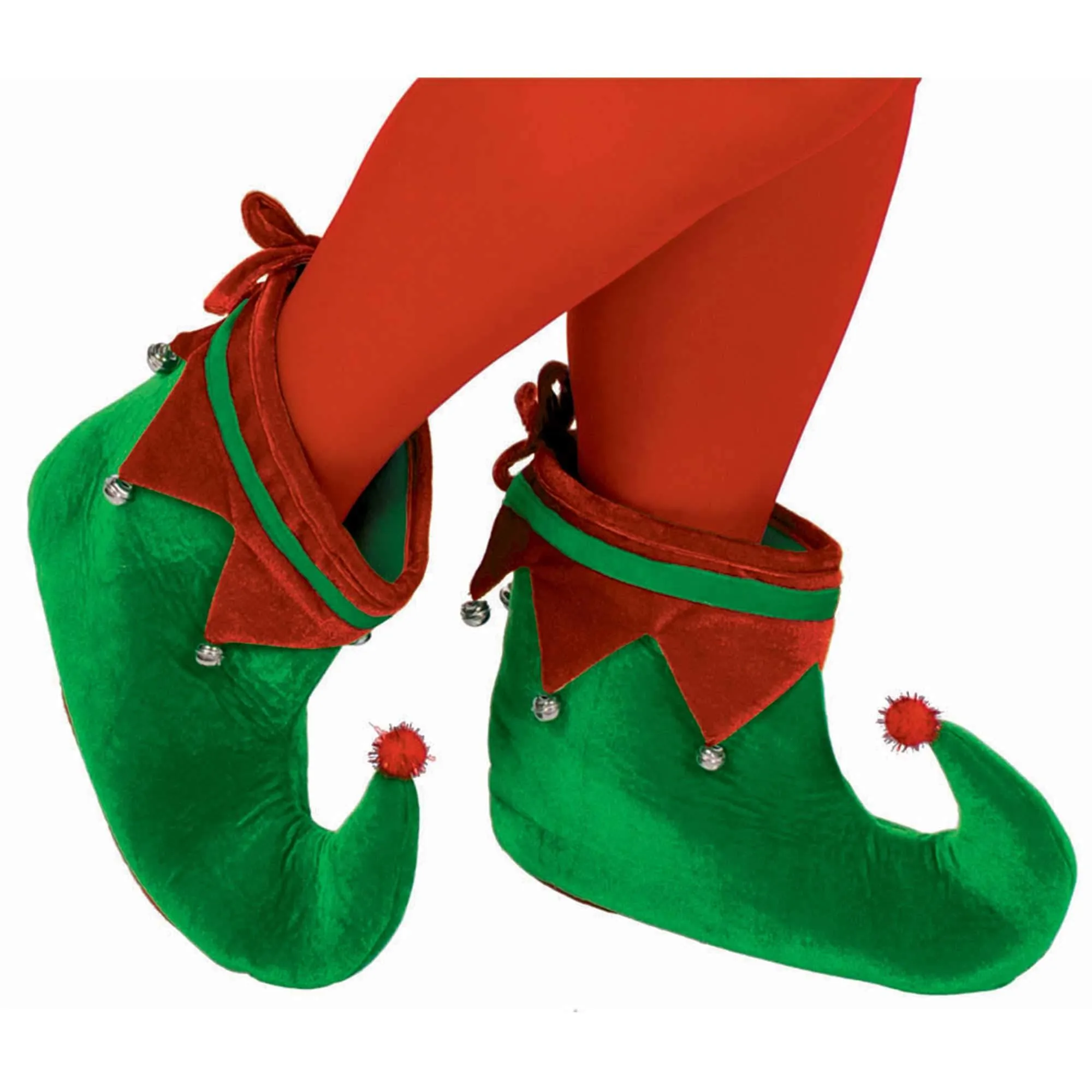 amscan 393235 Adult Elf Fabric Party Costume Shoes 1