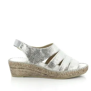 Calzanor 1921 Slingback Silver Espadrilles