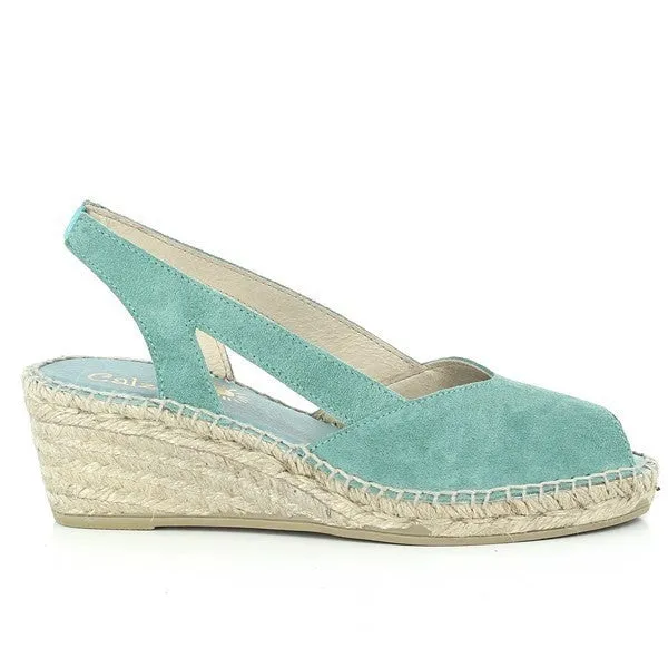Calzanor 2047 Green Slingback Espadrilles
