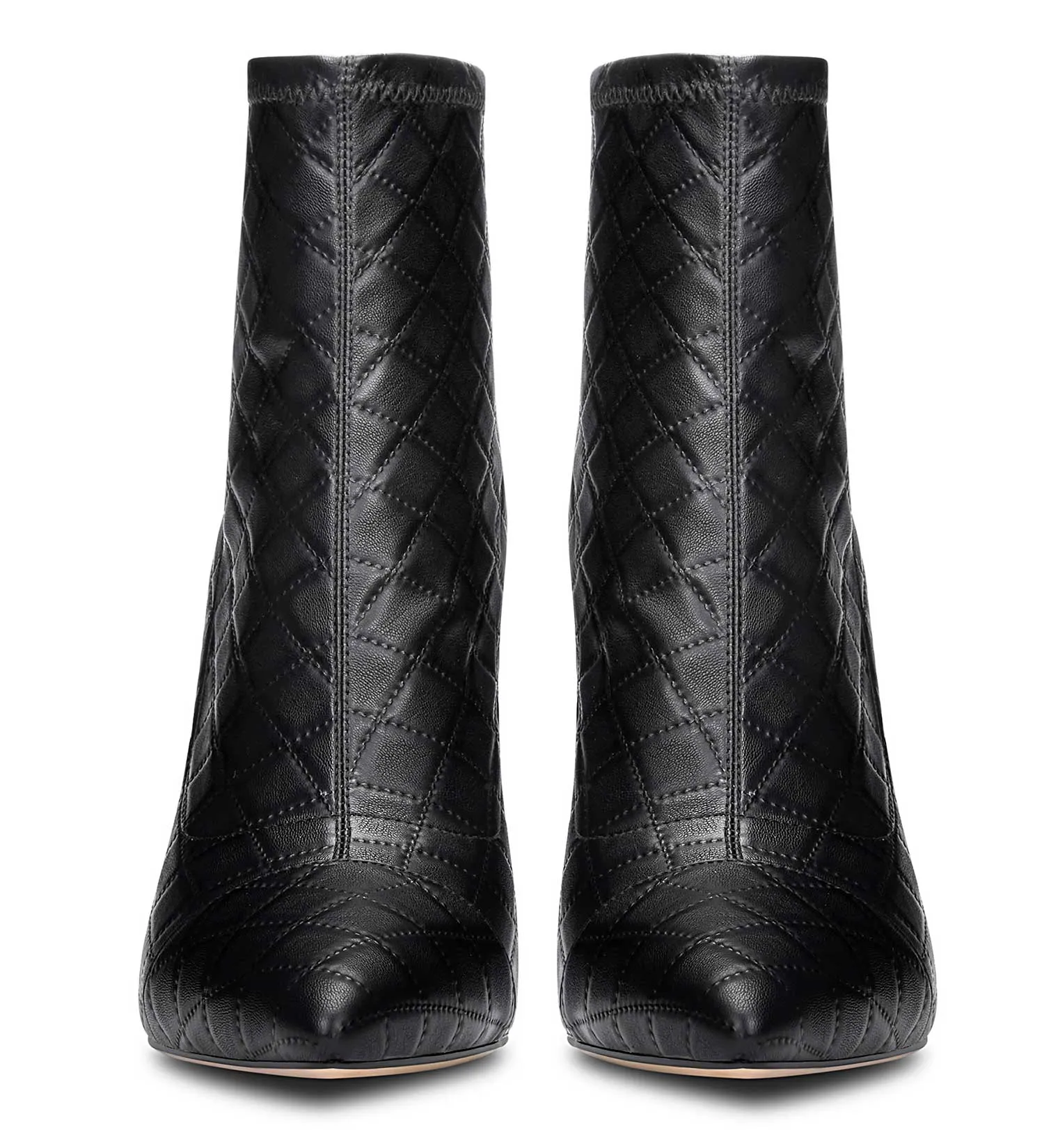 CASTAMERE Women's High Heel Ankle Boots Slip-on Pointed Toe Stretch Boot Stilettos Basic Classic Boots 10CM Heels