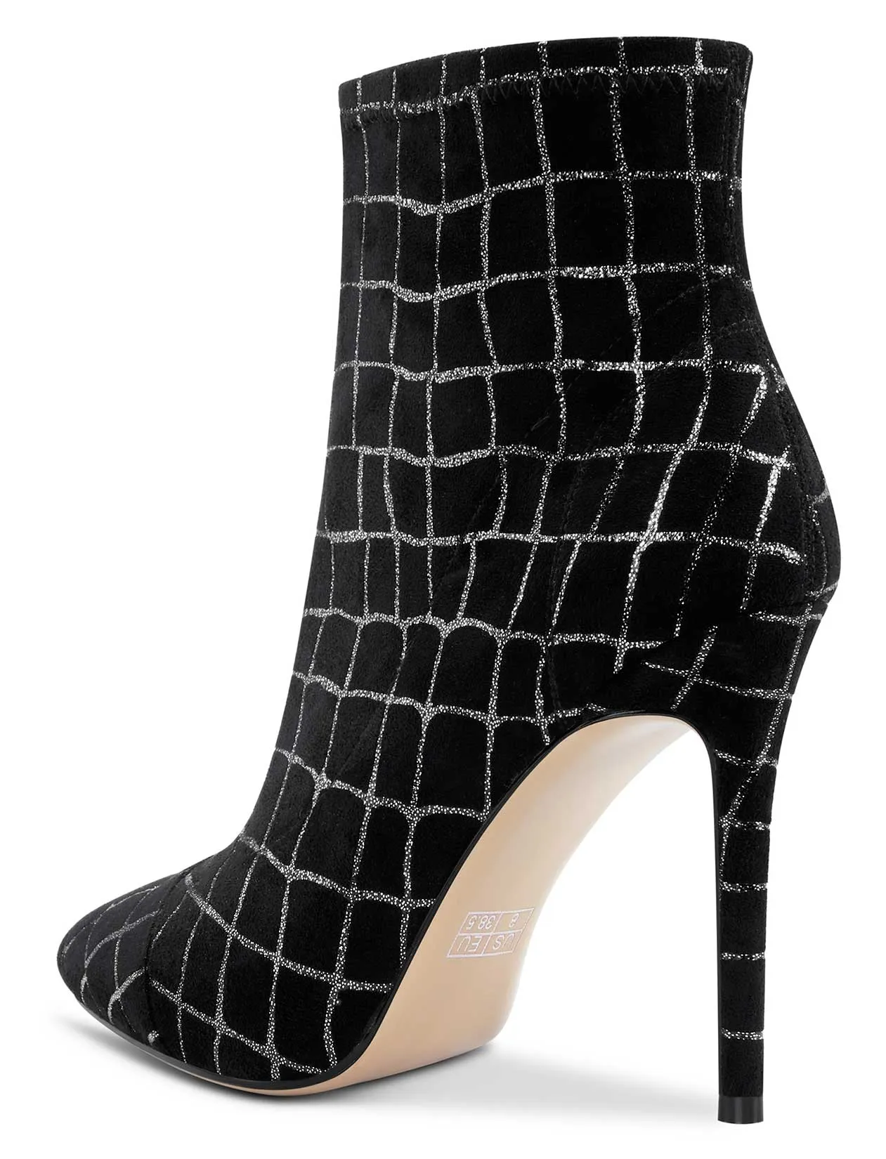 CASTAMERE Women's High Heel Ankle Boots Slip-on Pointed Toe Stretch Boot Stilettos Basic Classic Boots 10CM Heels