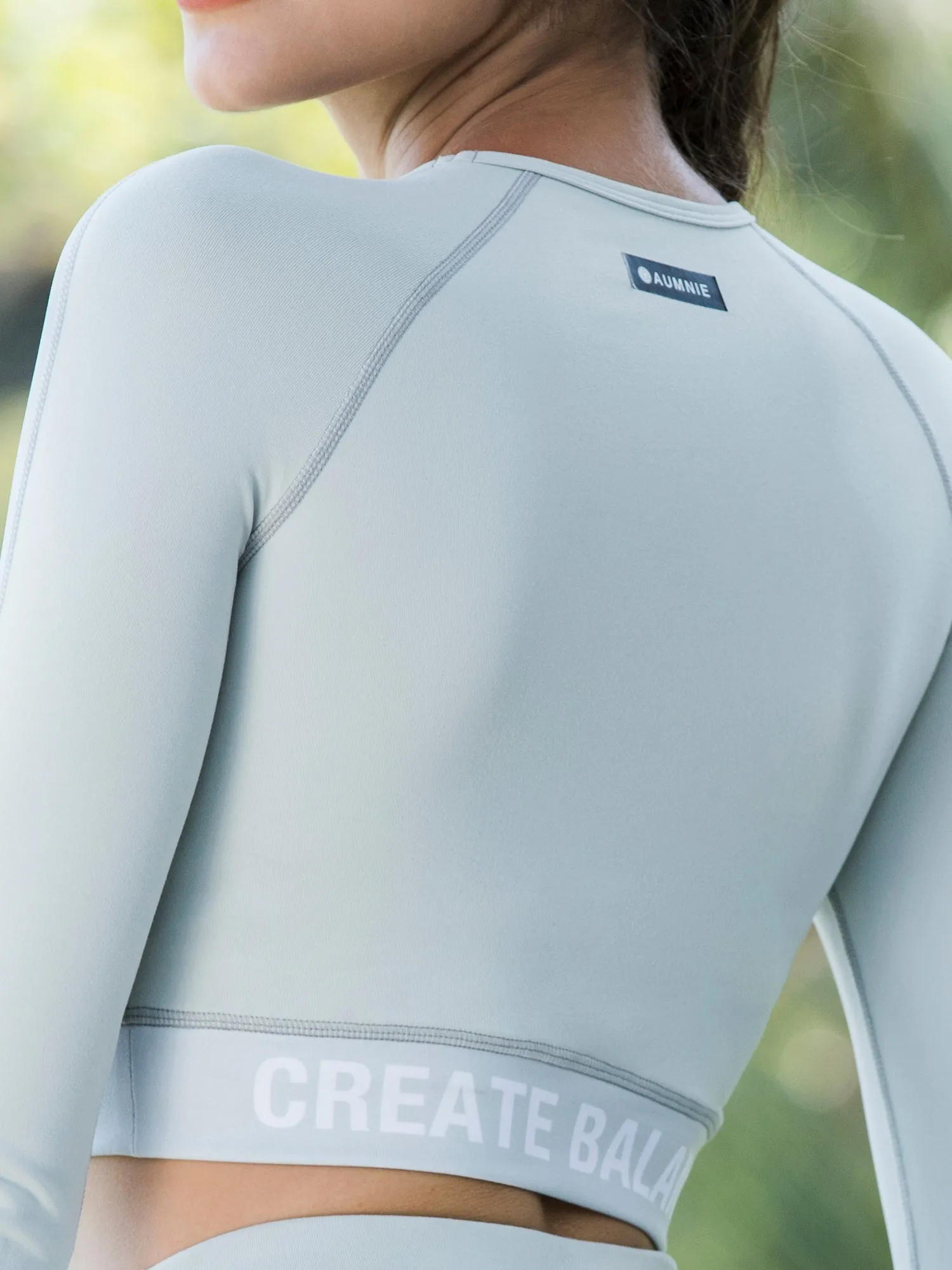 CREATION CROPPED TOP, SEASALT, SEASALT MESH
