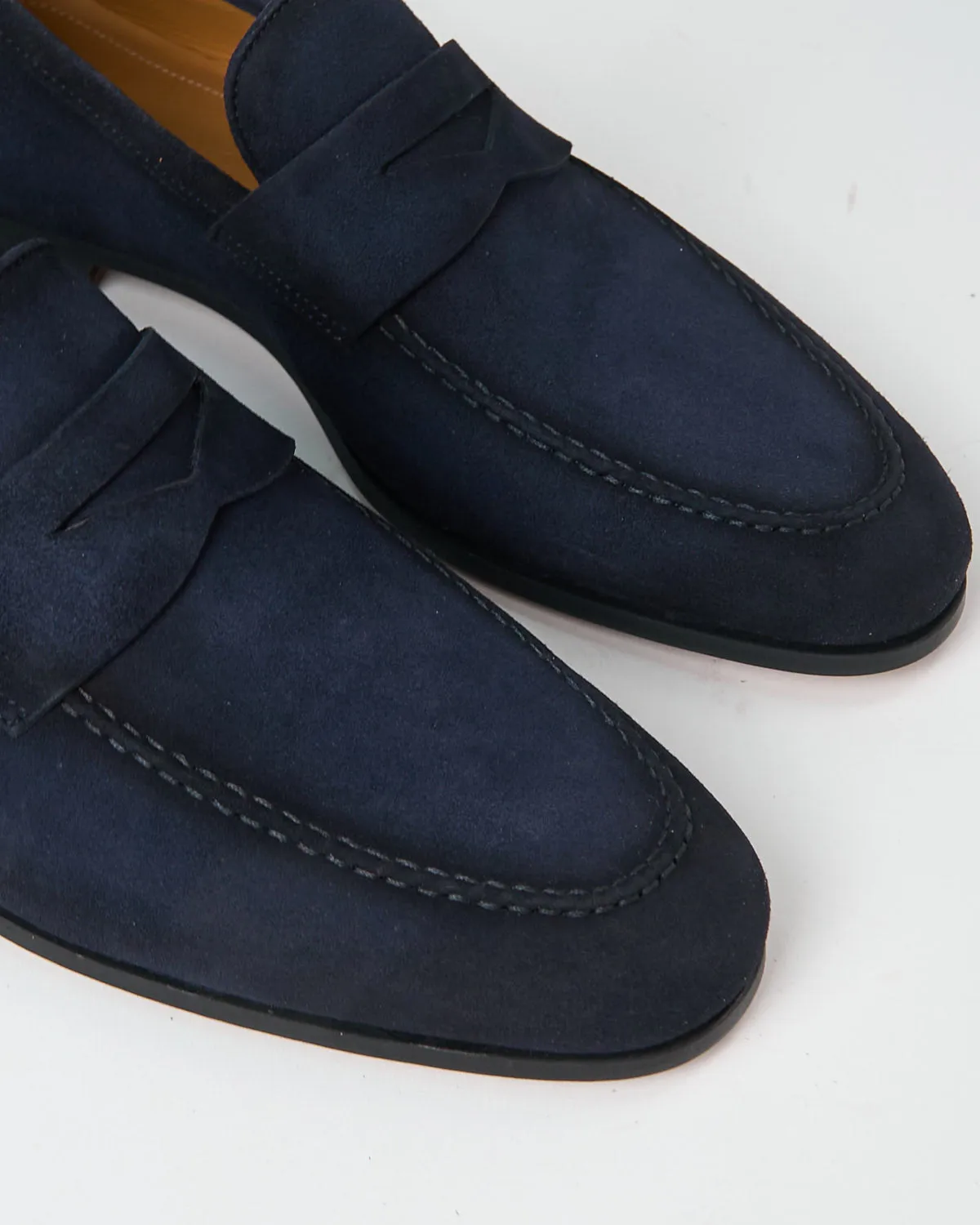 Delos Navy Flex Sole Suede Loafers