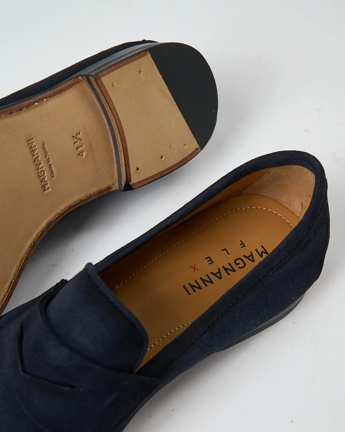 Delos Navy Flex Sole Suede Loafers