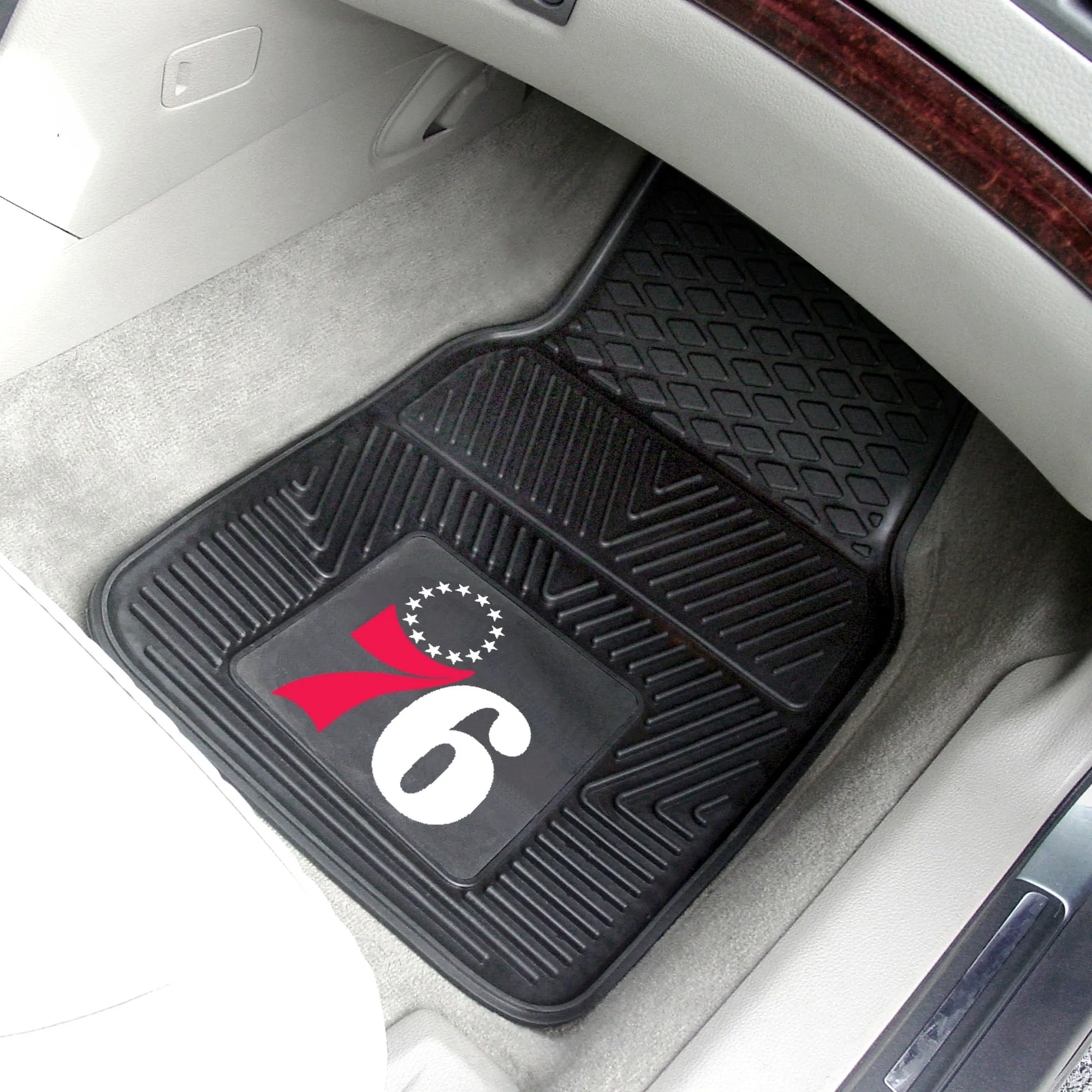 Fanmats Philadelphia 76ers Heavy Duty Car Mat Set - 2 Pieces