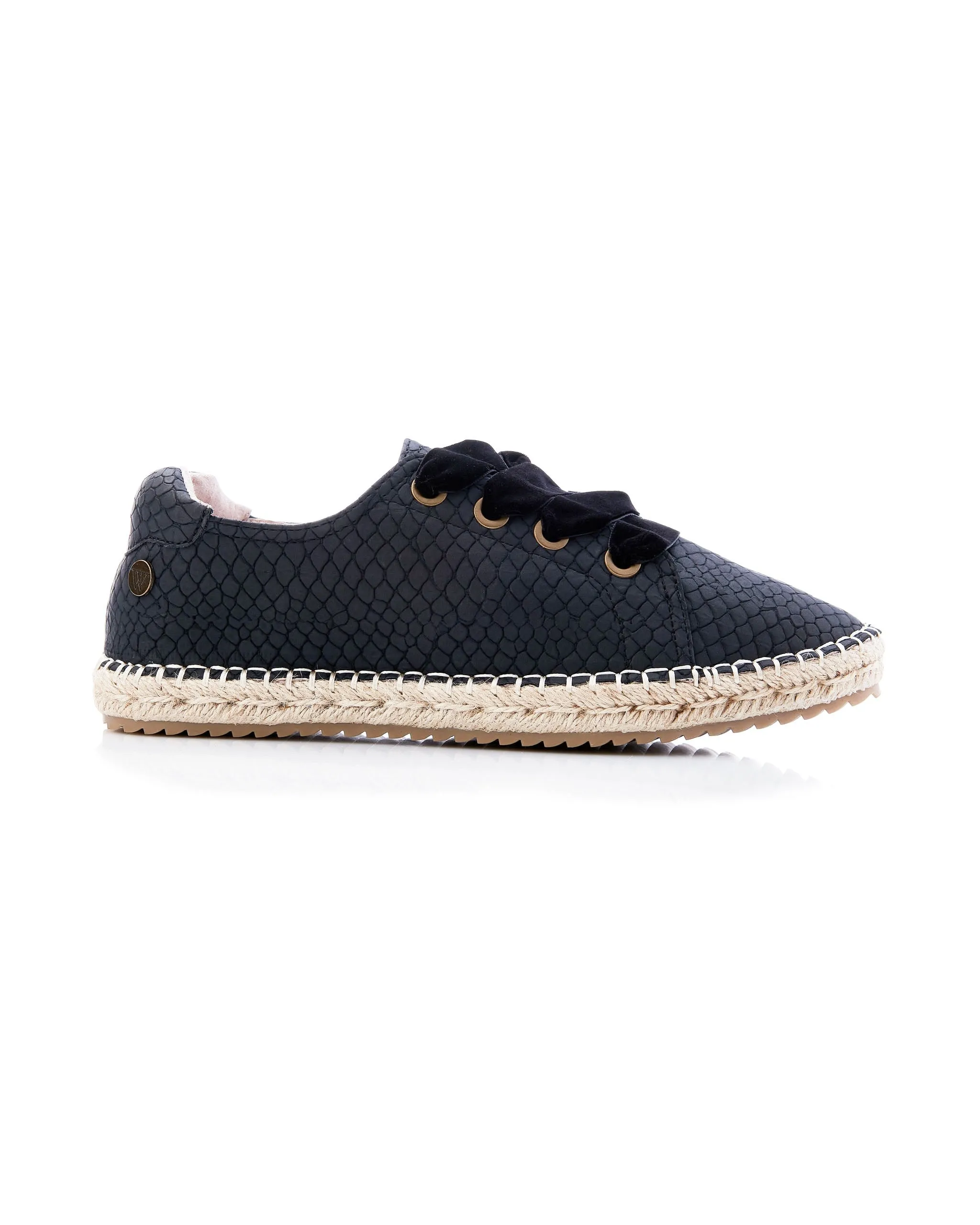 Gia Python Espadrille Black
