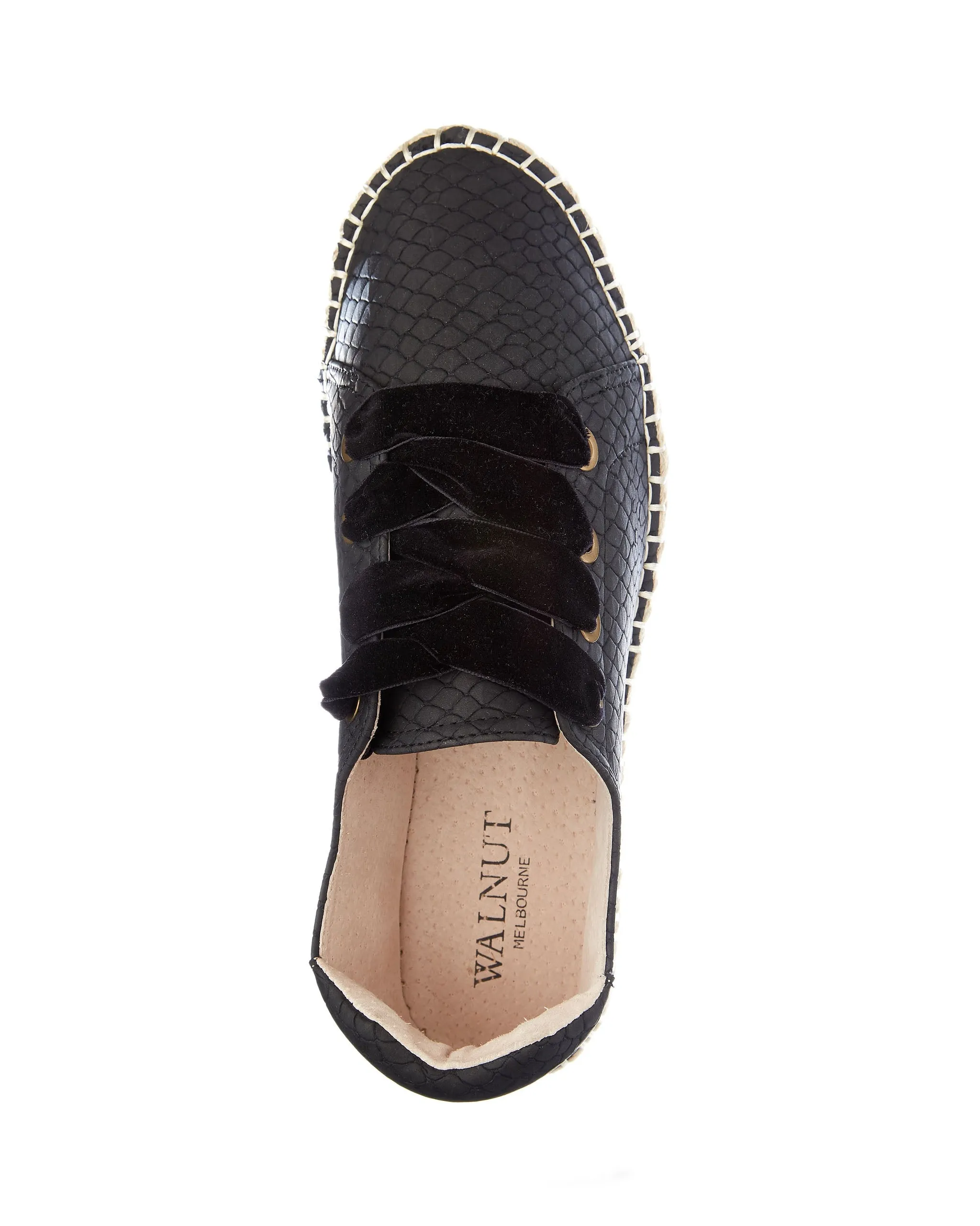 Gia Python Espadrille Black