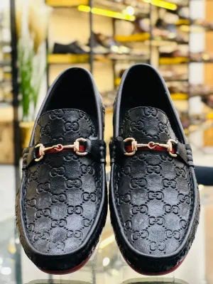GU-CCI BLACK LOAFERS