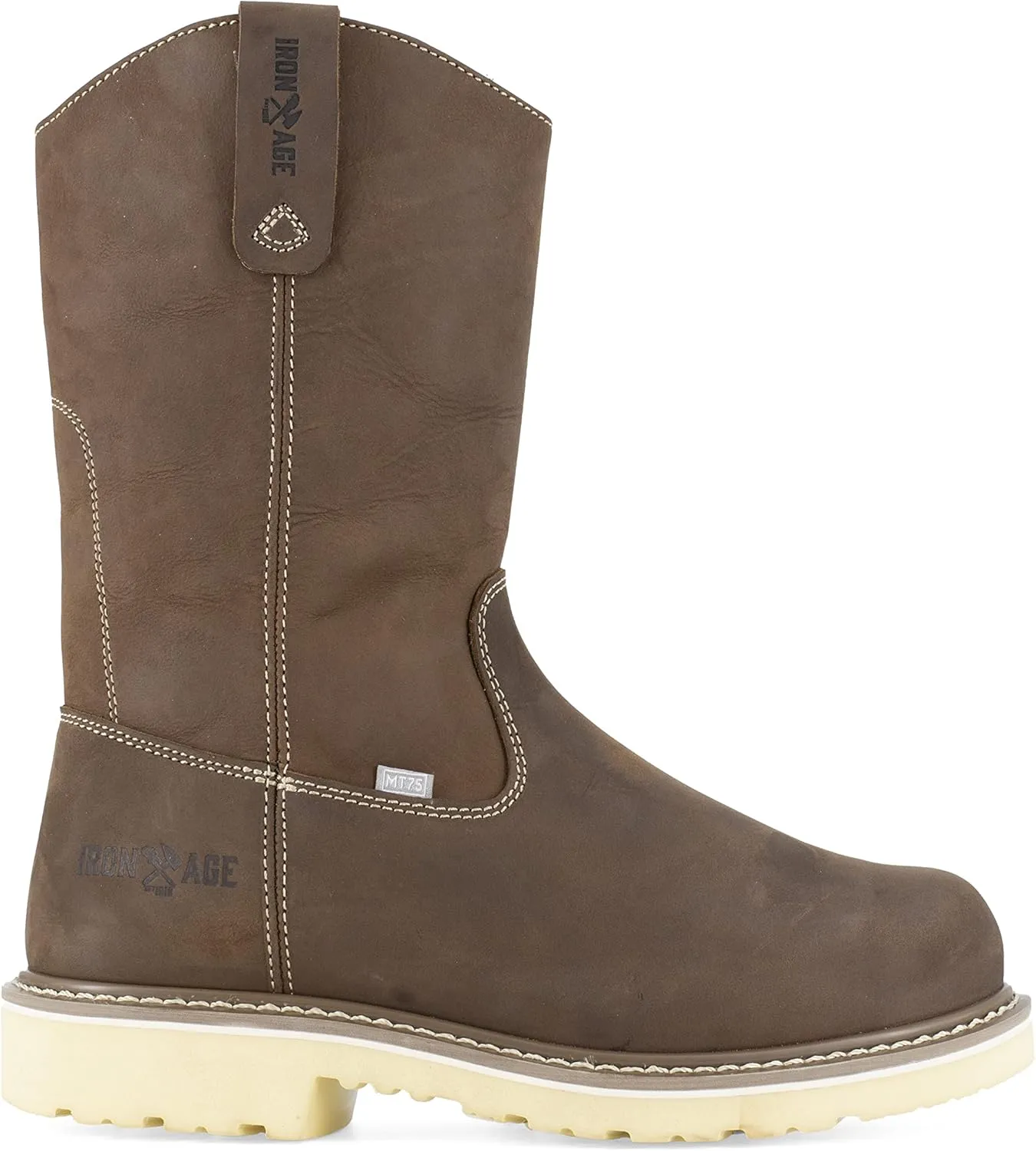 Iron Age Mens Solidifier 11 Inch Cushguard Internal Met Guard Work Safety Shoes Casual - Brown