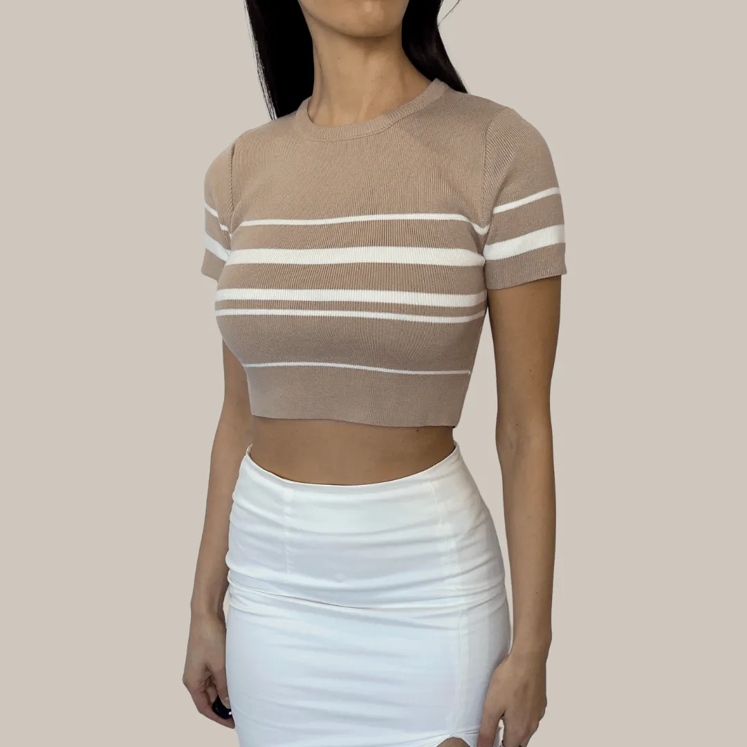 JULIE SET - SAND/WHITE