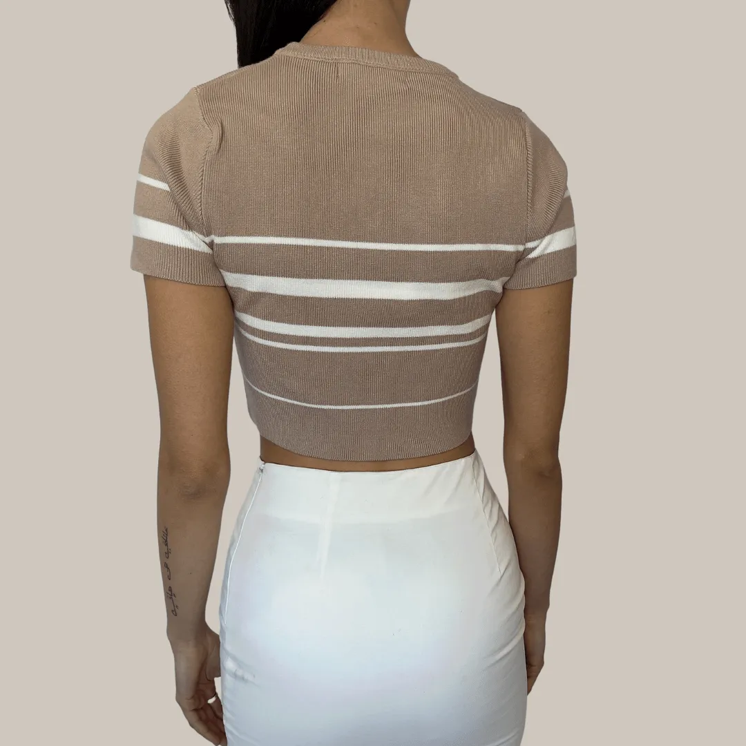JULIE SET - SAND/WHITE