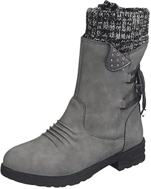 Ladmiple Fall Bo_oties for Women 2023 Low He_el Mid_Calf Dress Biker bo_ots Motorcycle Combat Military an_kle bo_oties