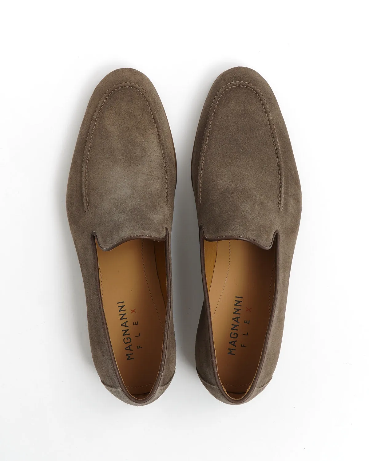 Lecera Taupe Suede Flex Sole Loafers