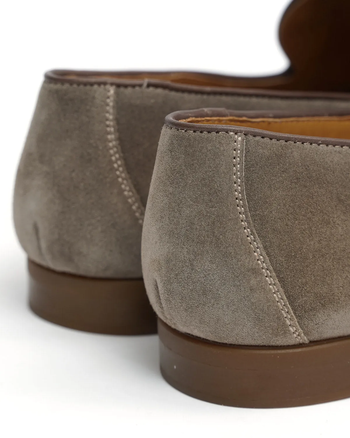 Lecera Taupe Suede Flex Sole Loafers
