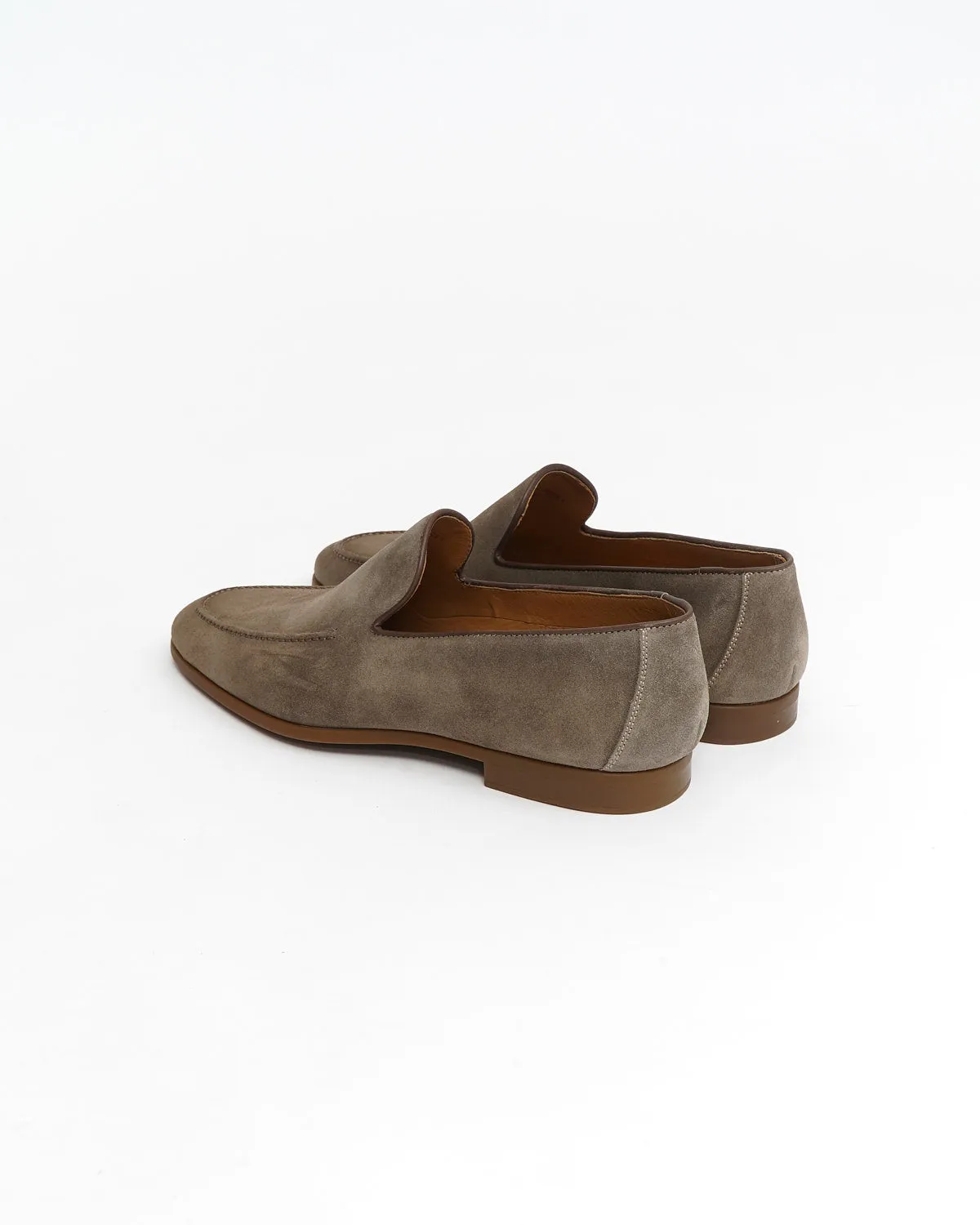Lecera Taupe Suede Flex Sole Loafers