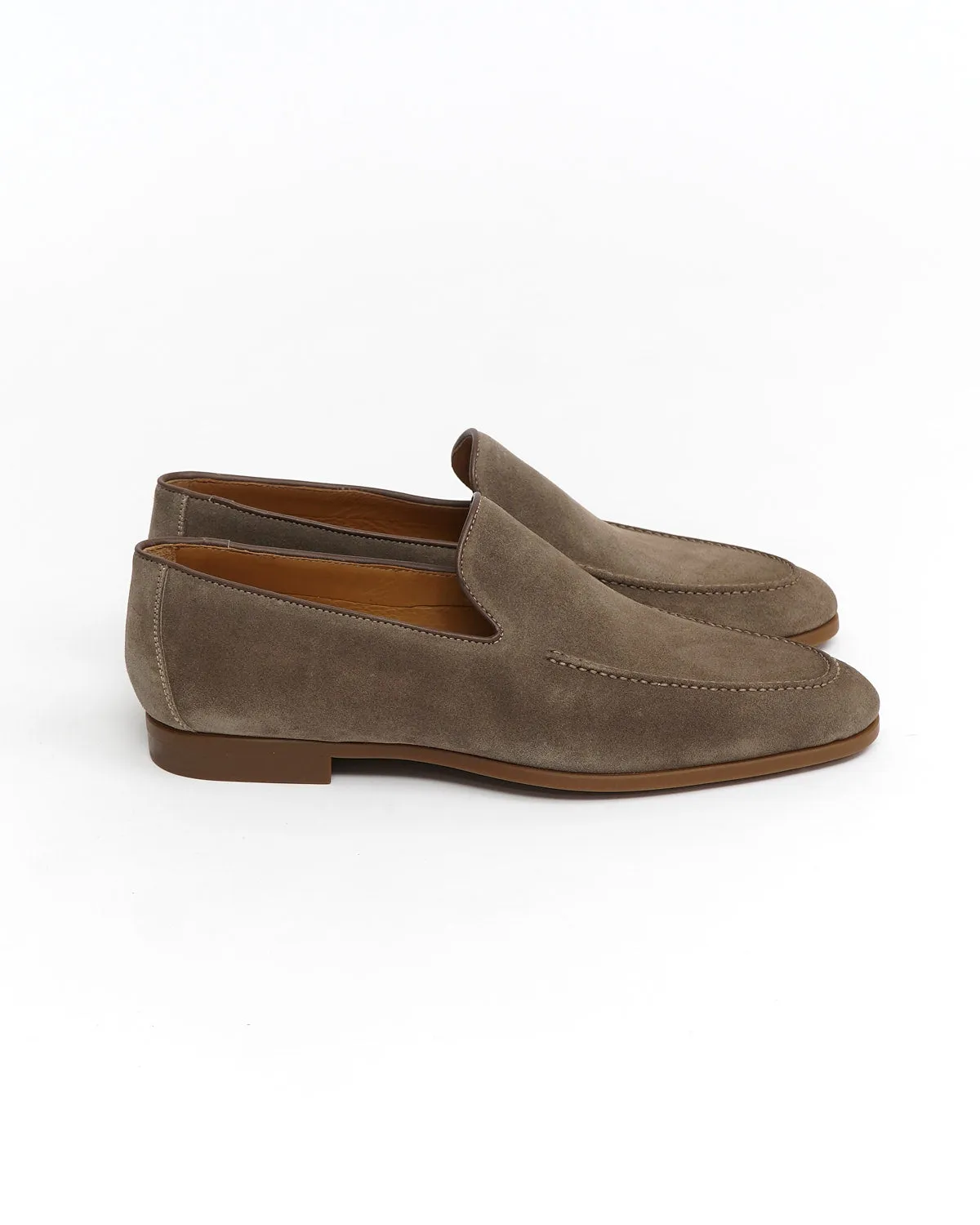 Lecera Taupe Suede Flex Sole Loafers