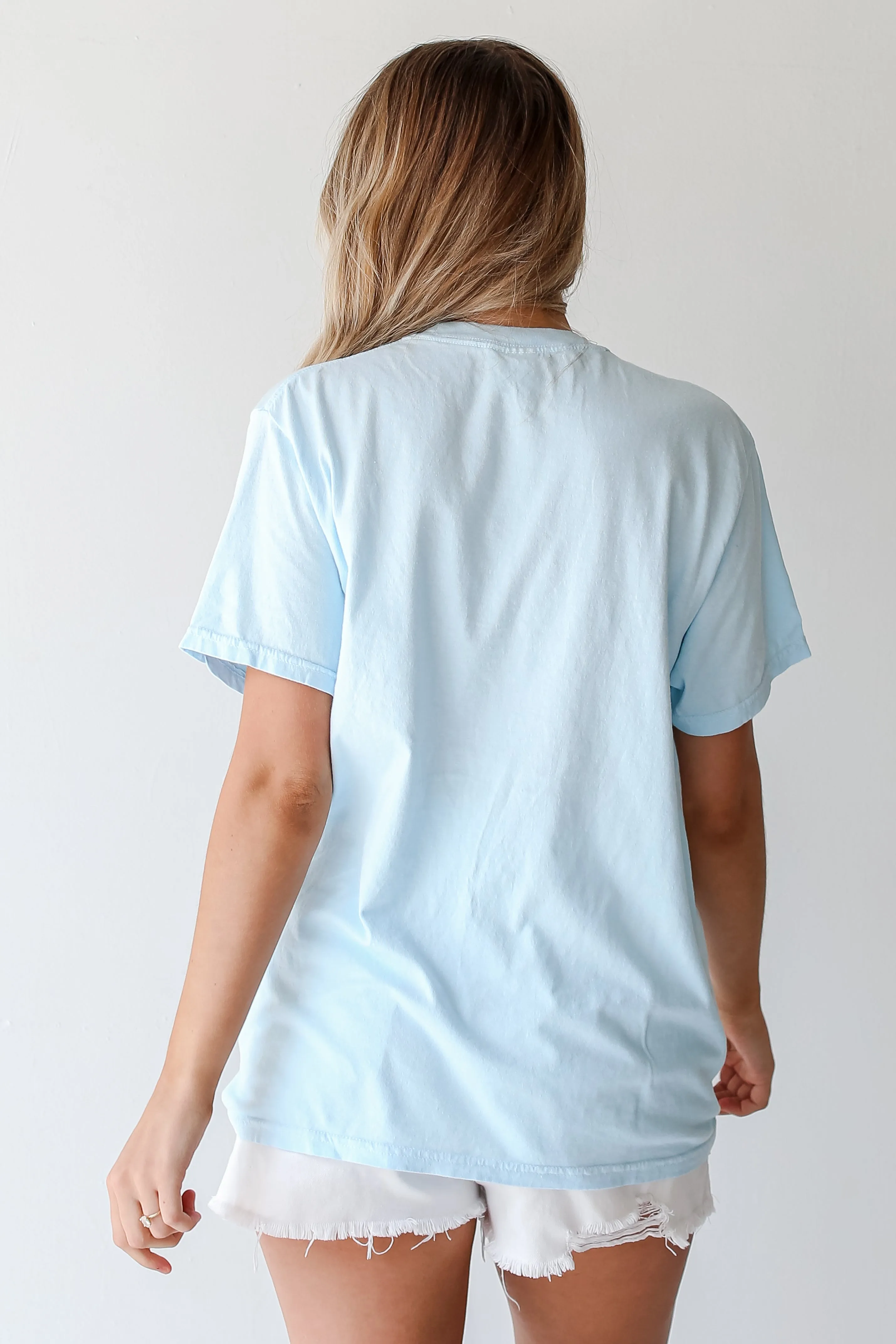 Light Blue Savannah Georgia Block Letter Tee