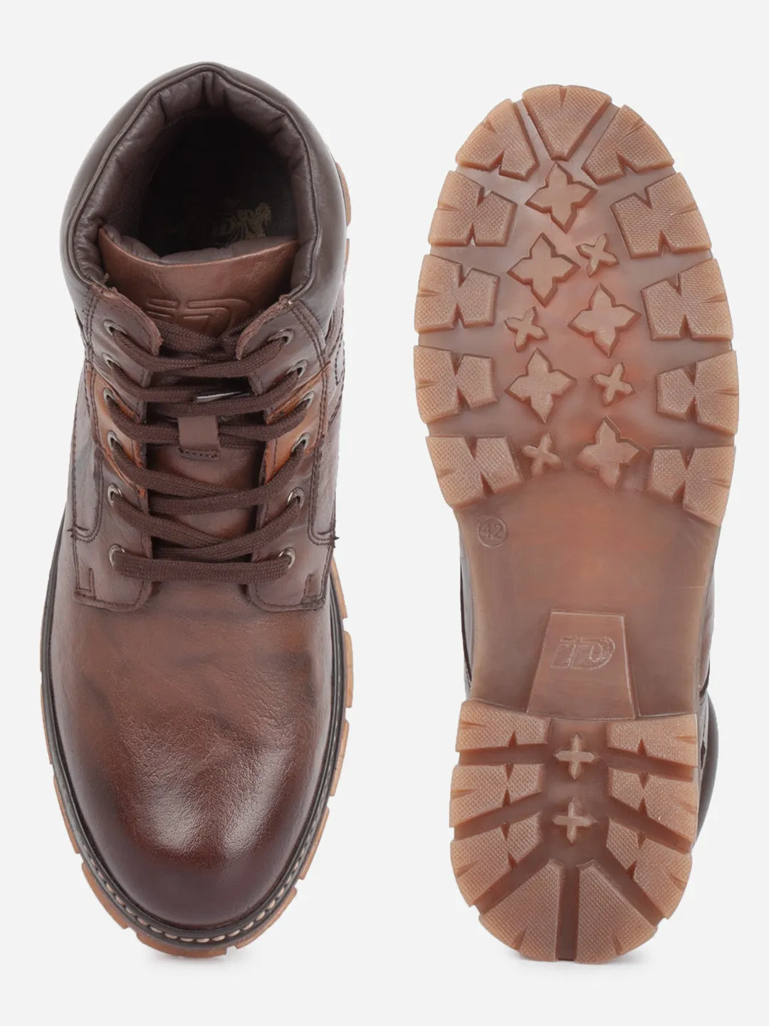 Men's Brown Round Toe Casual Boot (ID1170)