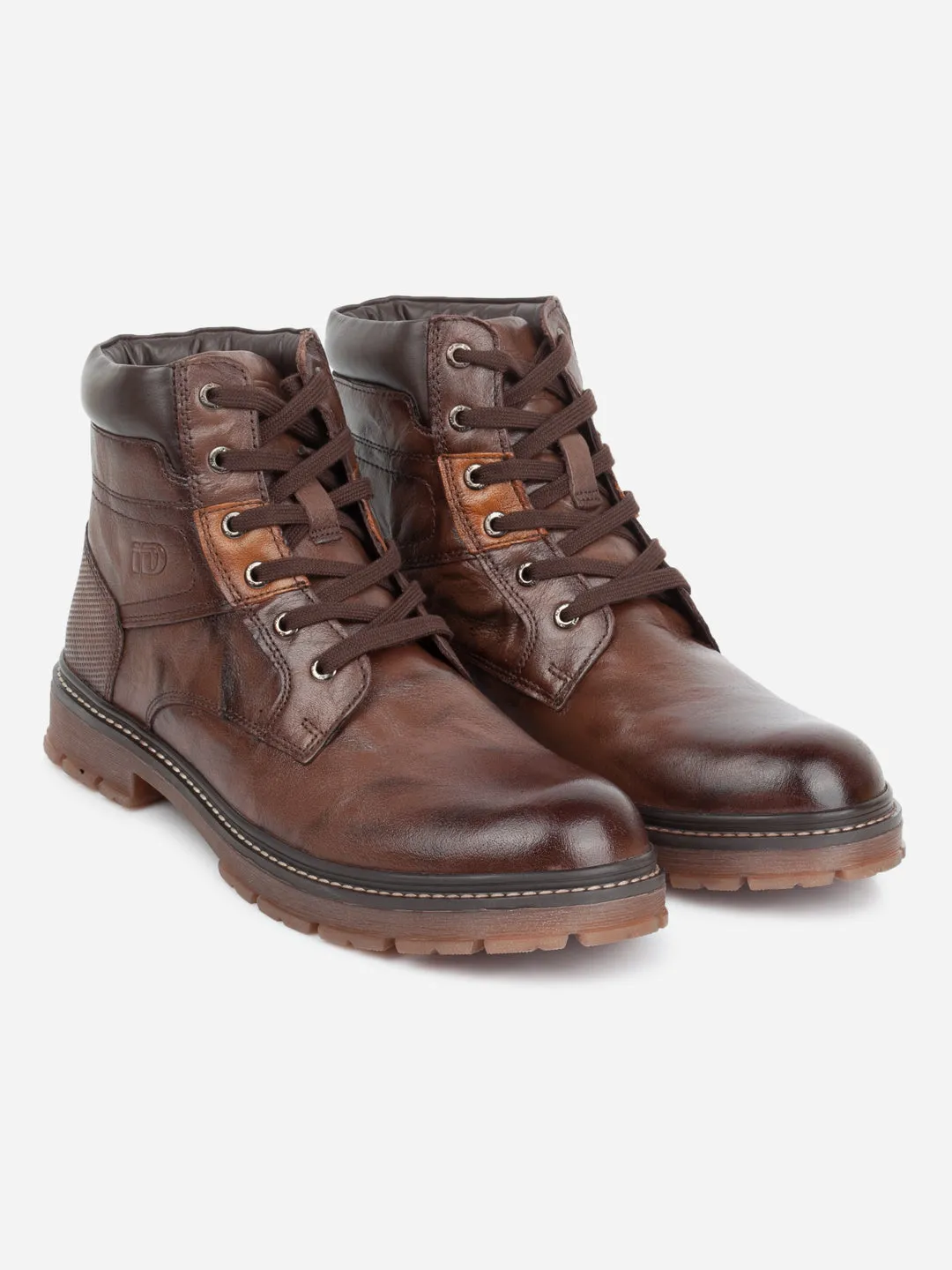 Men's Brown Round Toe Casual Boot (ID1170)