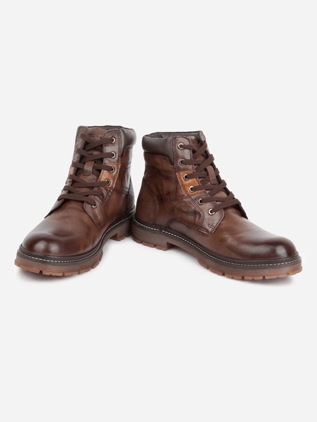 Men's Brown Round Toe Casual Boot (ID1170)