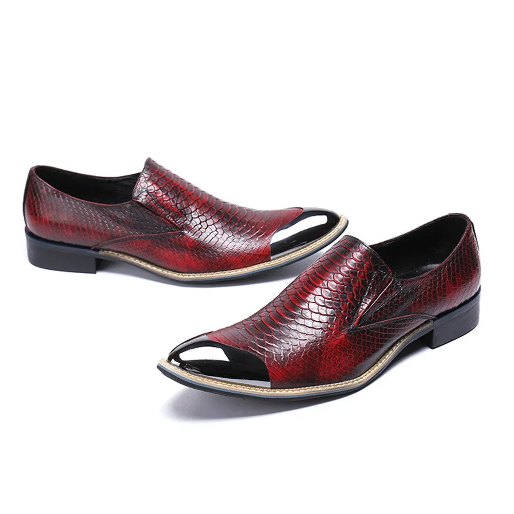Mens Slip On Low Top Oxford Shoes