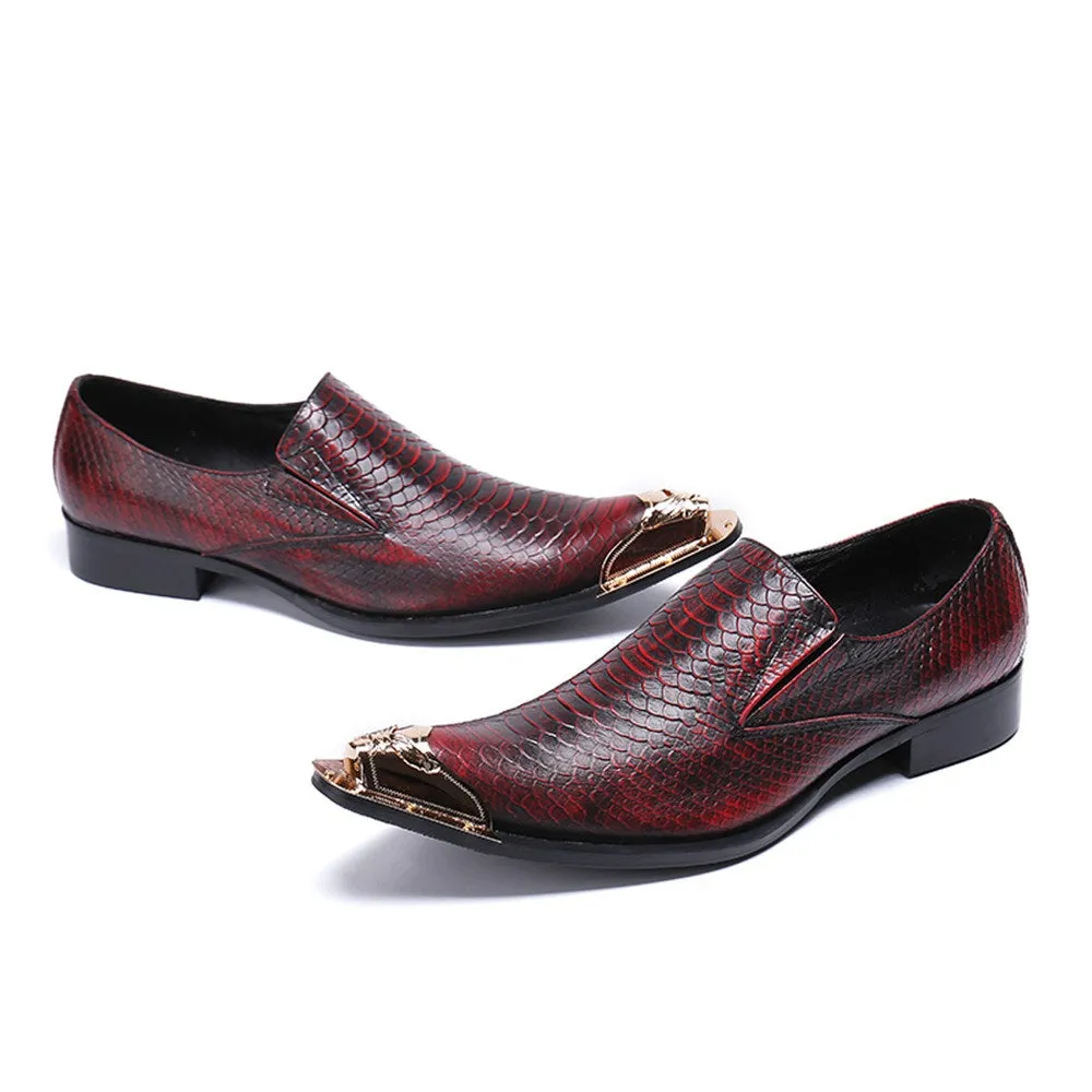 Mens Slip On Low Top Oxford Shoes