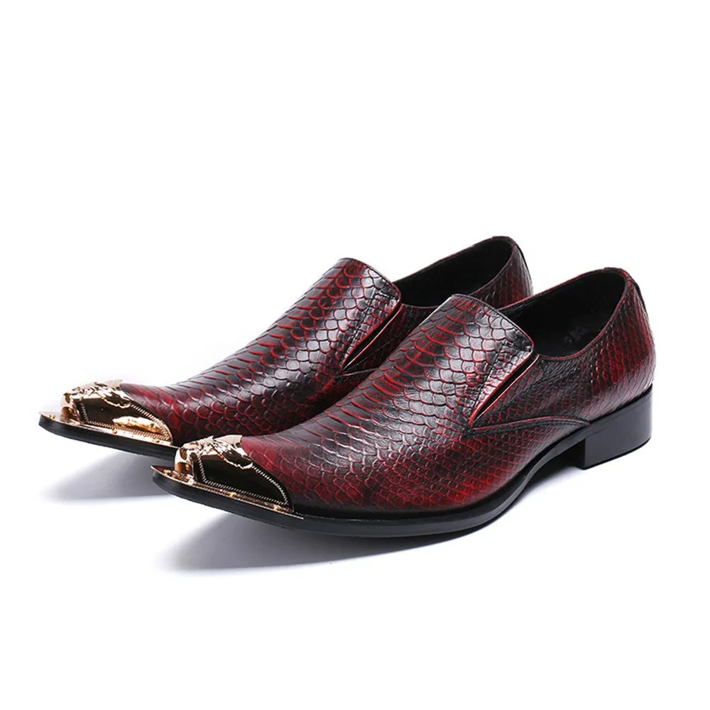 Mens Slip On Low Top Oxford Shoes