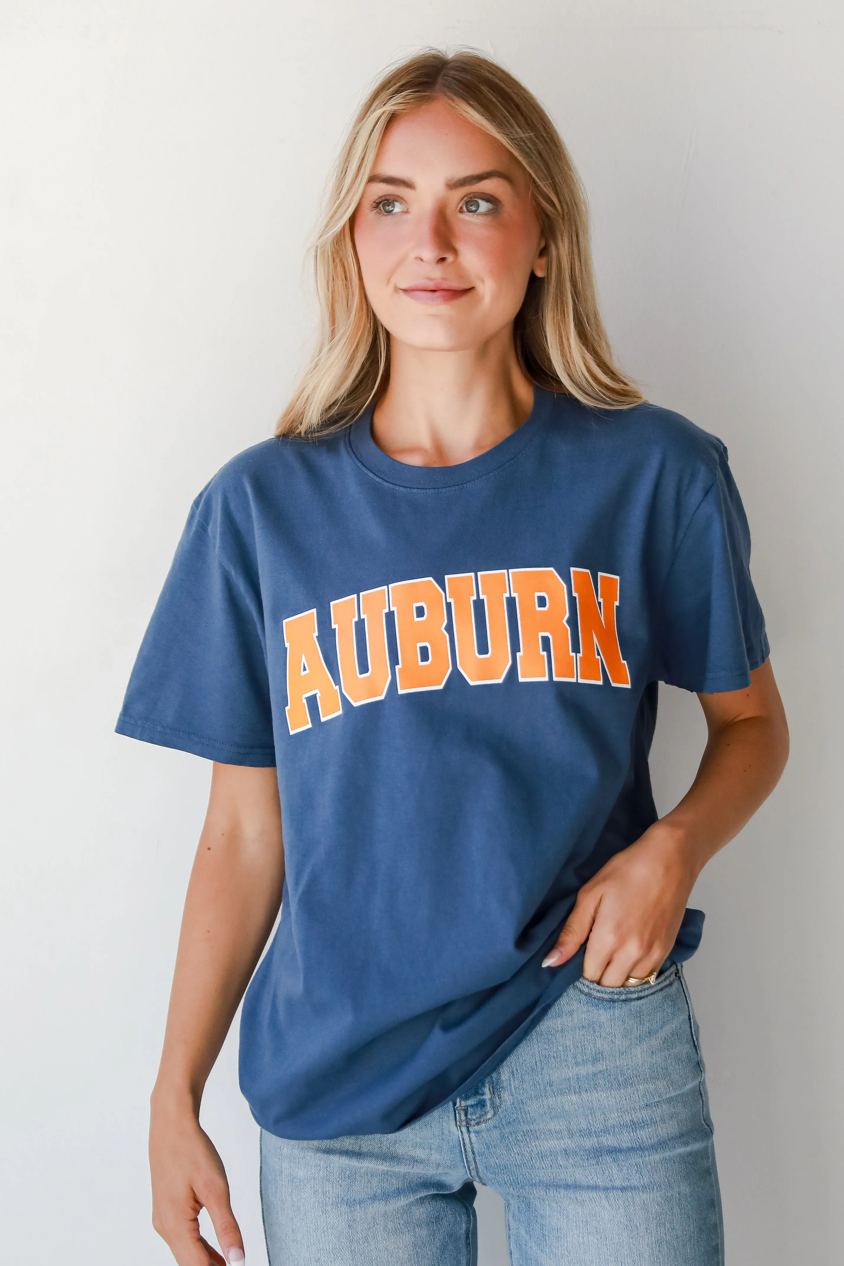 Navy Auburn Tee