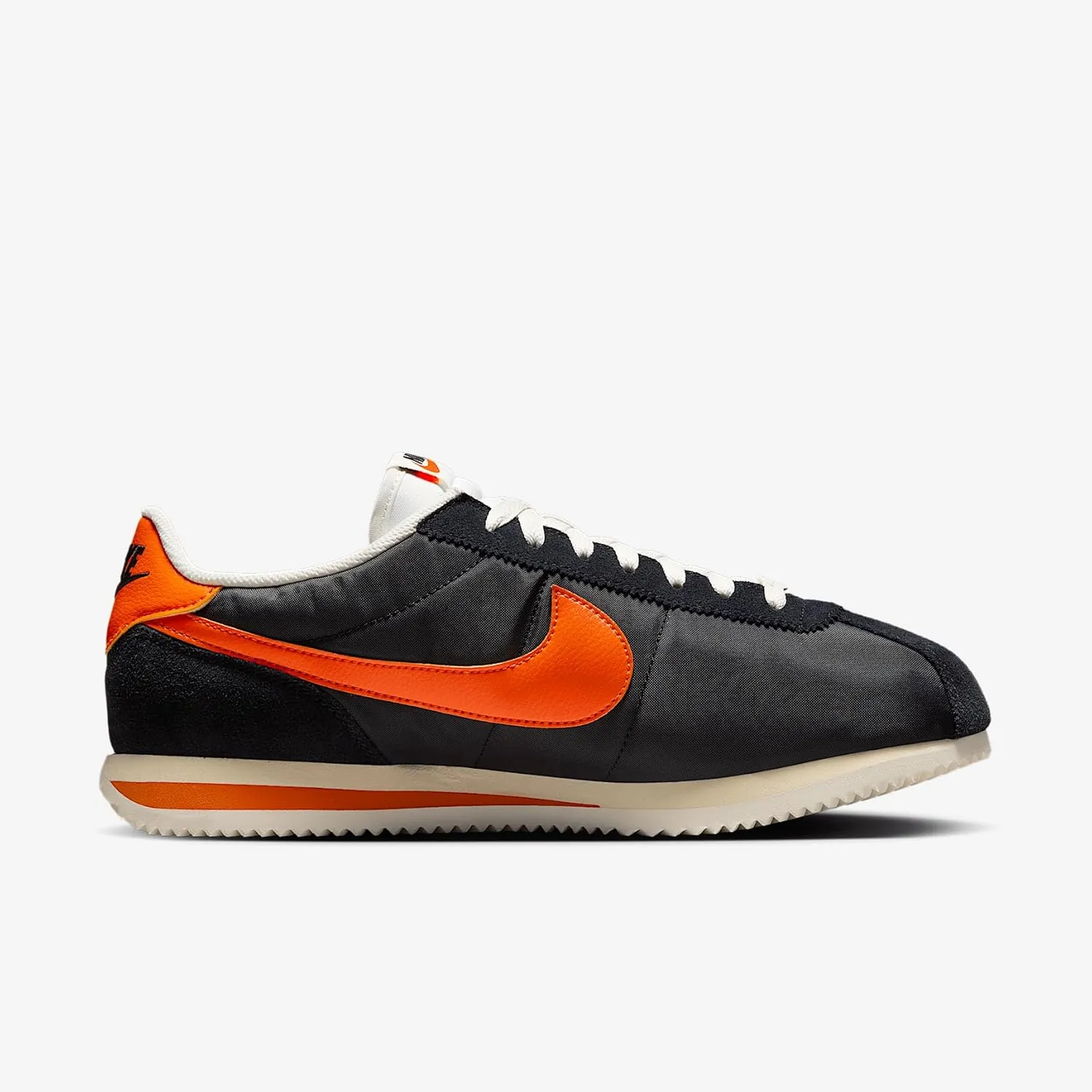 Nike Cortez Textile Men's Shoes (HF0263-003, Black/Sail/Muslin/Safety Orange)