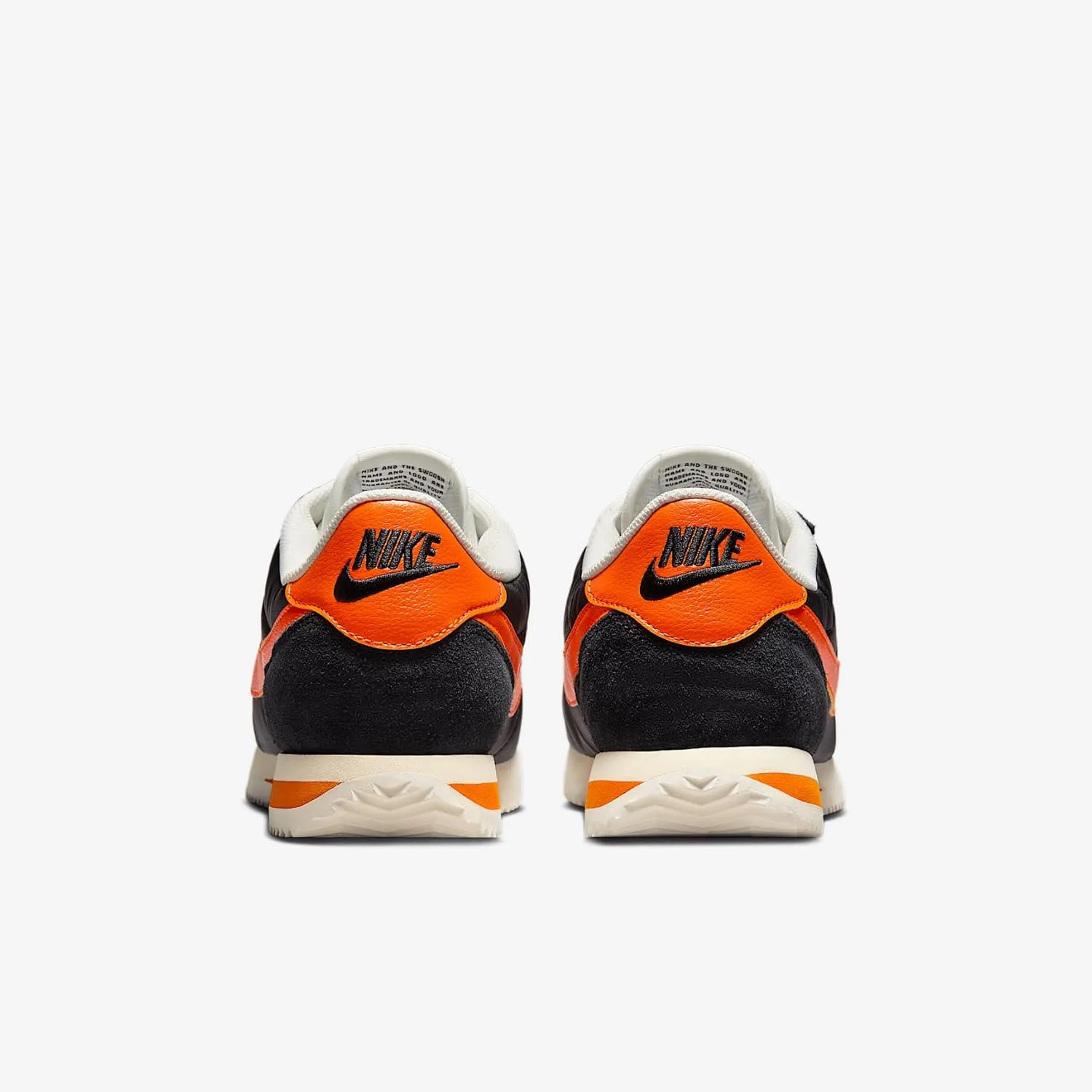 Nike Cortez Textile Men's Shoes (HF0263-003, Black/Sail/Muslin/Safety Orange)