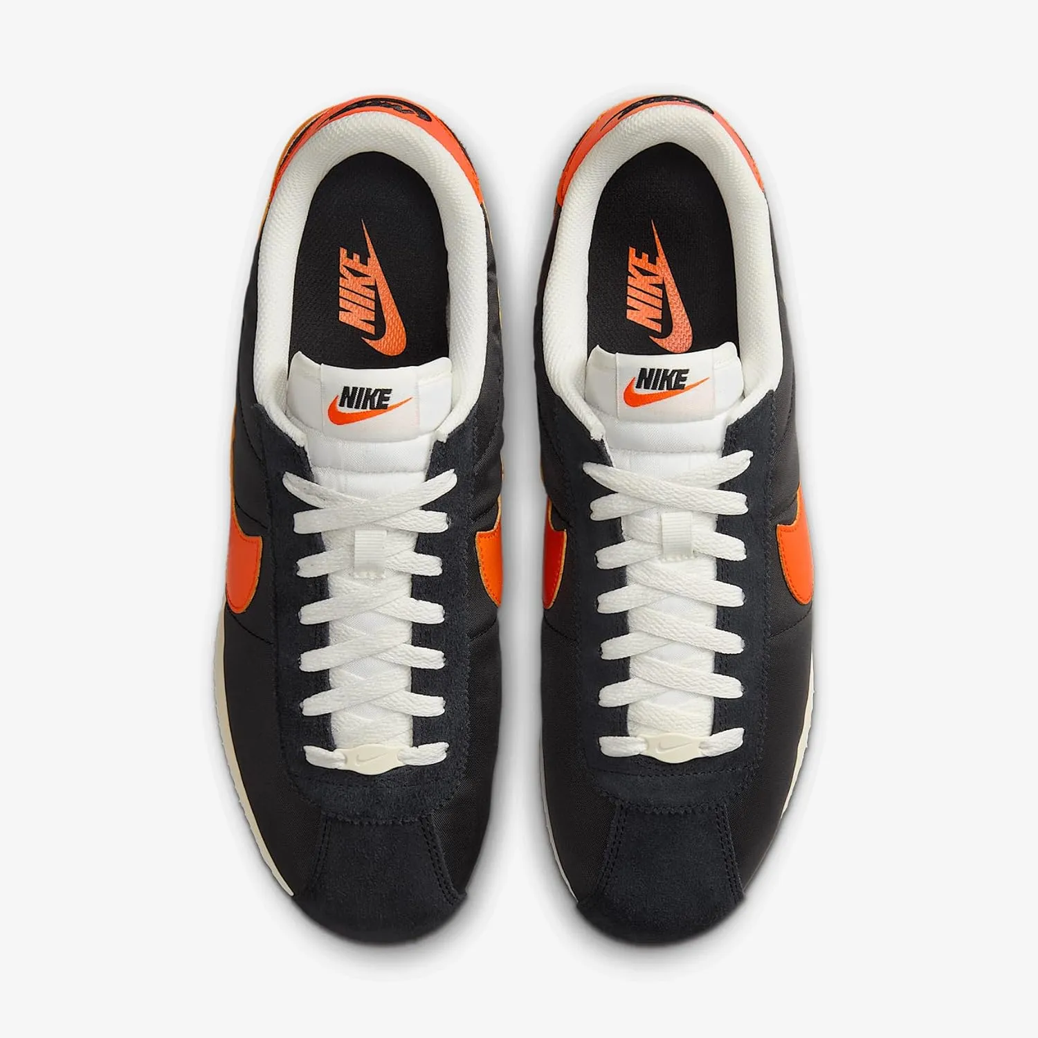 Nike Cortez Textile Men's Shoes (HF0263-003, Black/Sail/Muslin/Safety Orange)