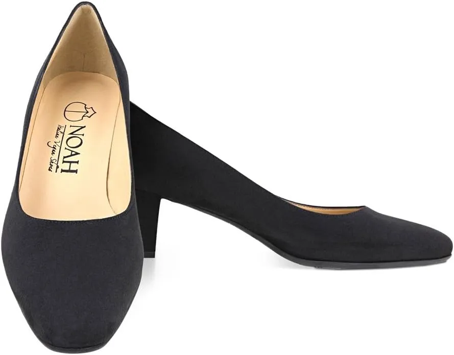 NOAH Women's Viola Low Vegan Heel Pump in Black