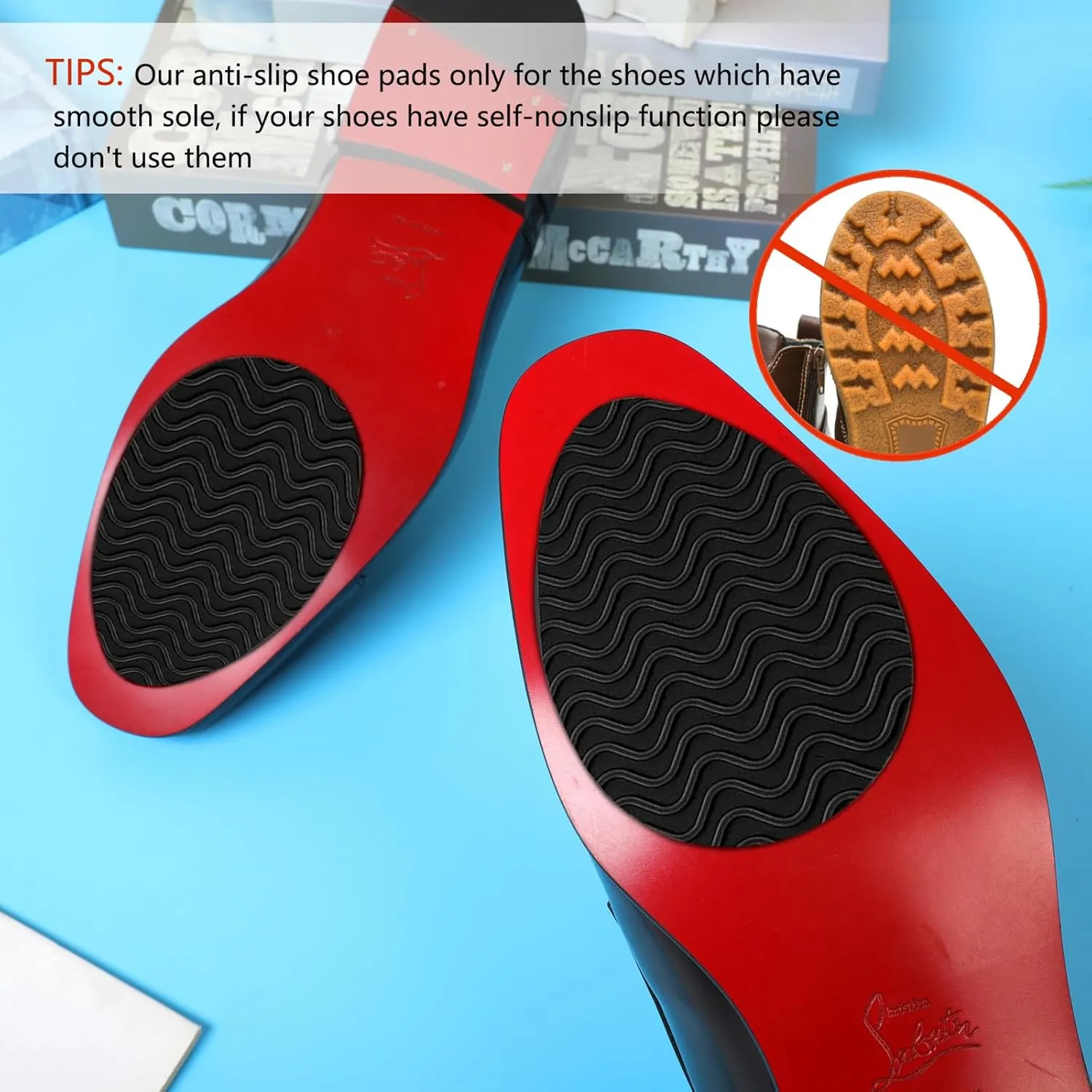 Non Slip Shoe Pads,Shoe Sole Protector,Shoe Grips on Bottom of Shoes,Anti Slip Grips for Shoes