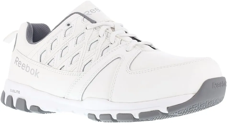 Reebok Work Women's RB434 Sublite Cushion Work Safety Toe Athletic Steel Oxford Shoe White