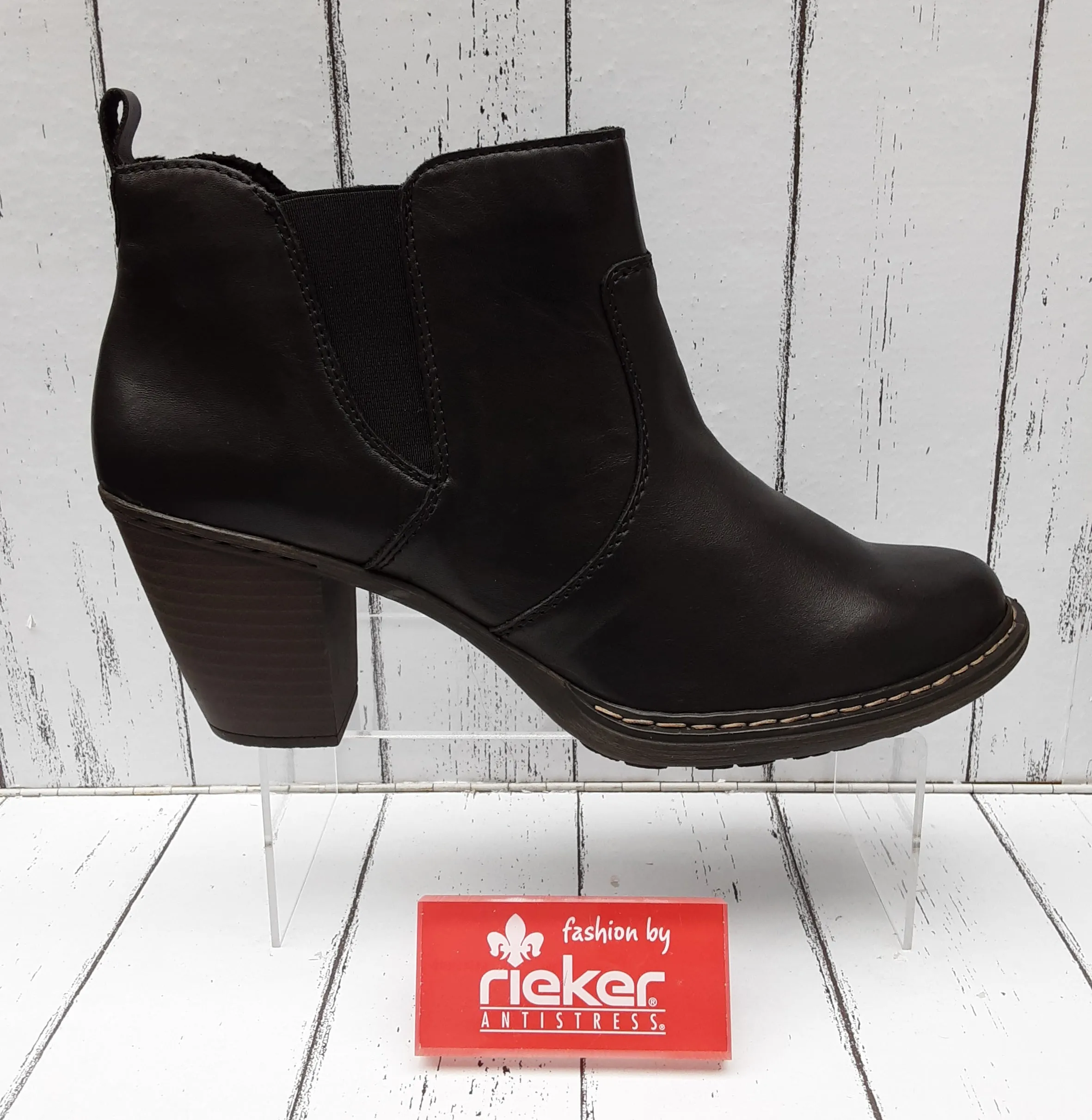 RIEKER - 55284-00 - HEELED BOOT - Black