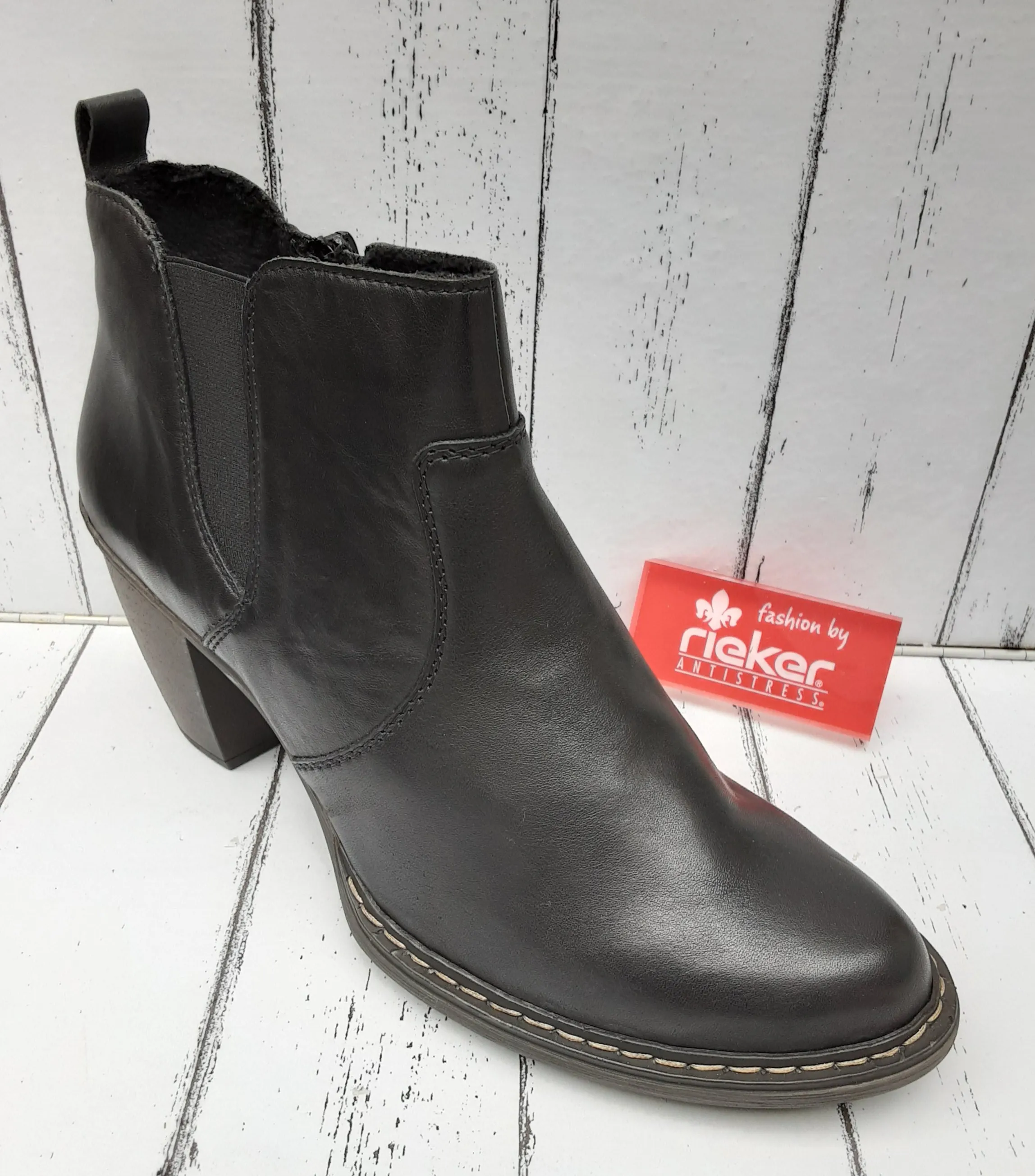 RIEKER - 55284-00 - HEELED BOOT - Black