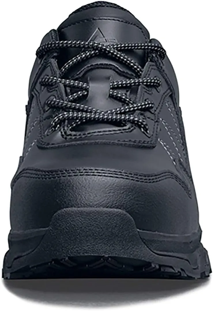 Shoes for Crews Piston, Men's, Women's, Unisex Aluminum Toe (at) Low Work Shoes, Slip Resistant, Water Resistant, Black Shoes