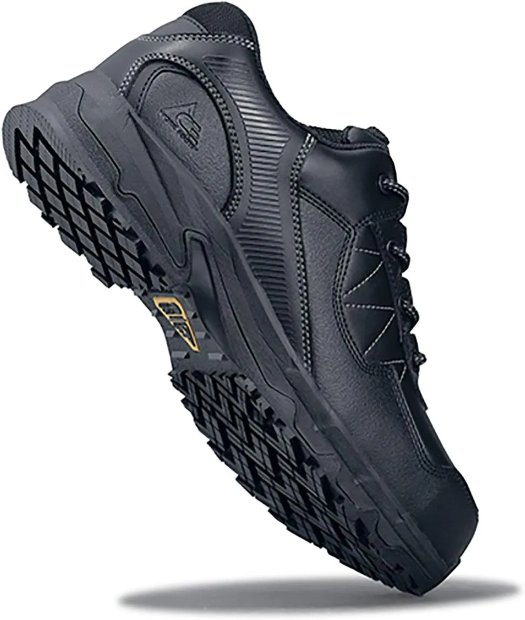Shoes for Crews Piston, Men's, Women's, Unisex Aluminum Toe (at) Low Work Shoes, Slip Resistant, Water Resistant, Black Shoes