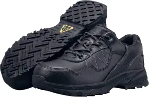 Shoes for Crews Piston, Men's, Women's, Unisex Aluminum Toe (at) Low Work Shoes, Slip Resistant, Water Resistant, Black Shoes