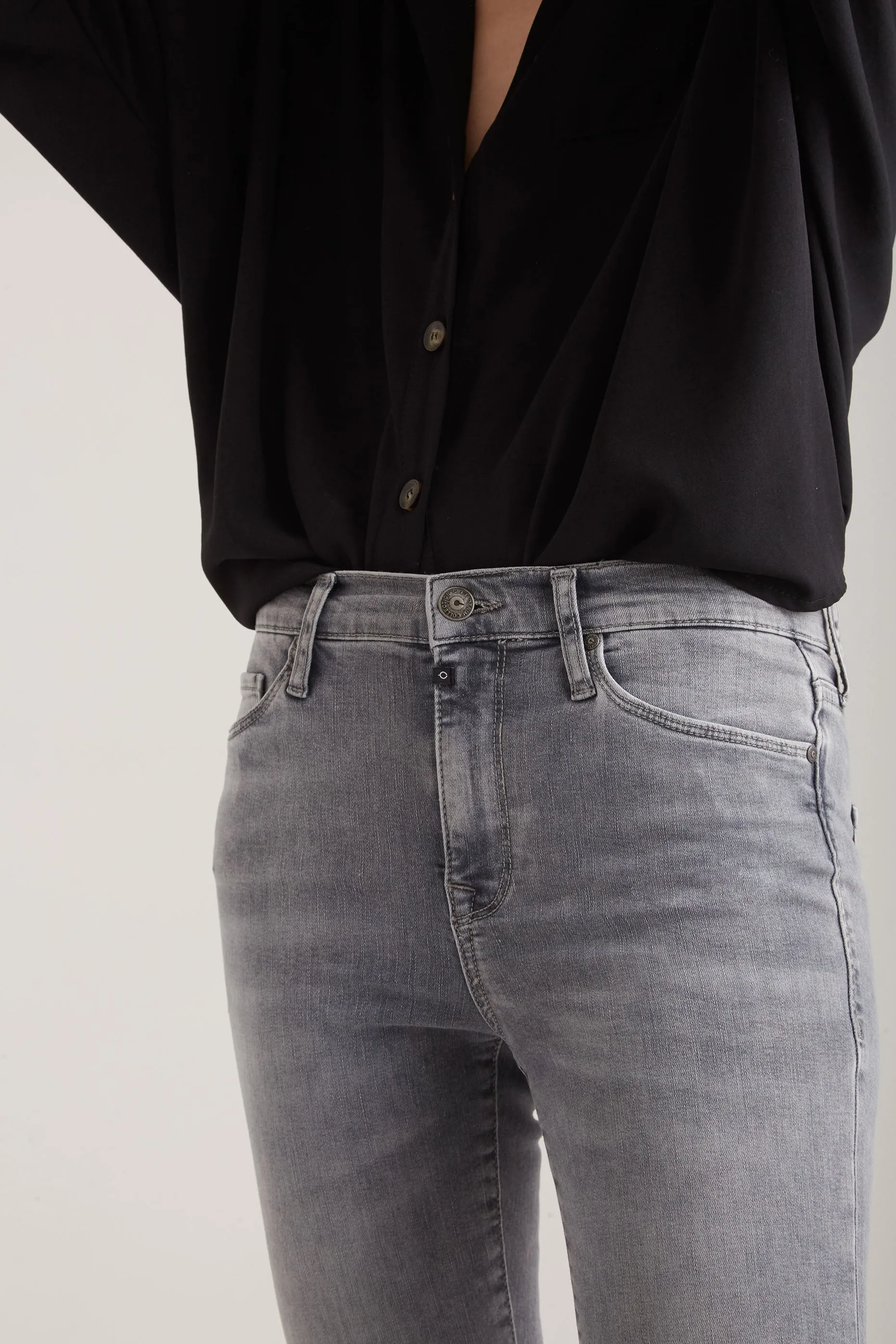 Sophia - High Waist Super Skinny - Grey Vintage