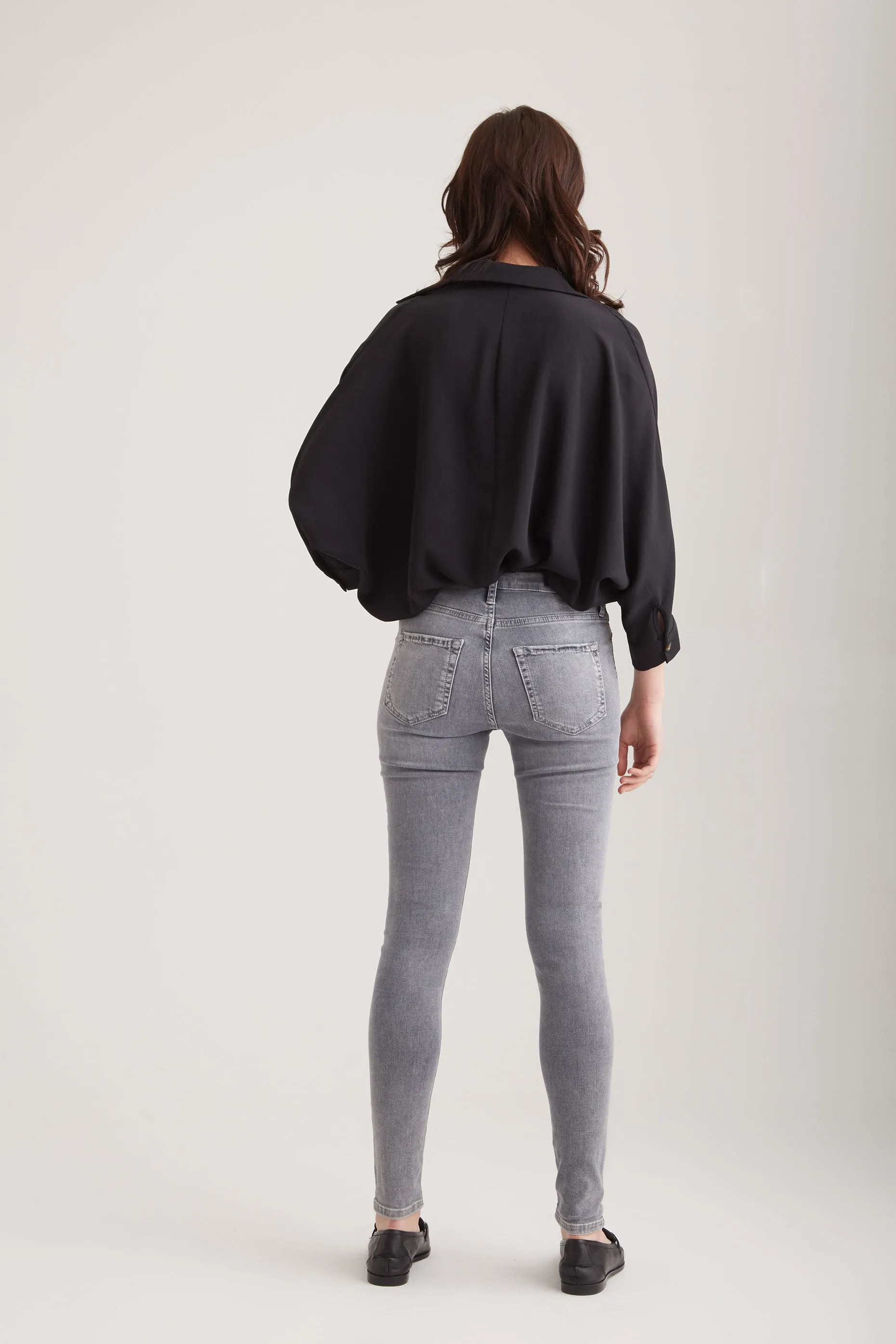 Sophia - High Waist Super Skinny - Grey Vintage