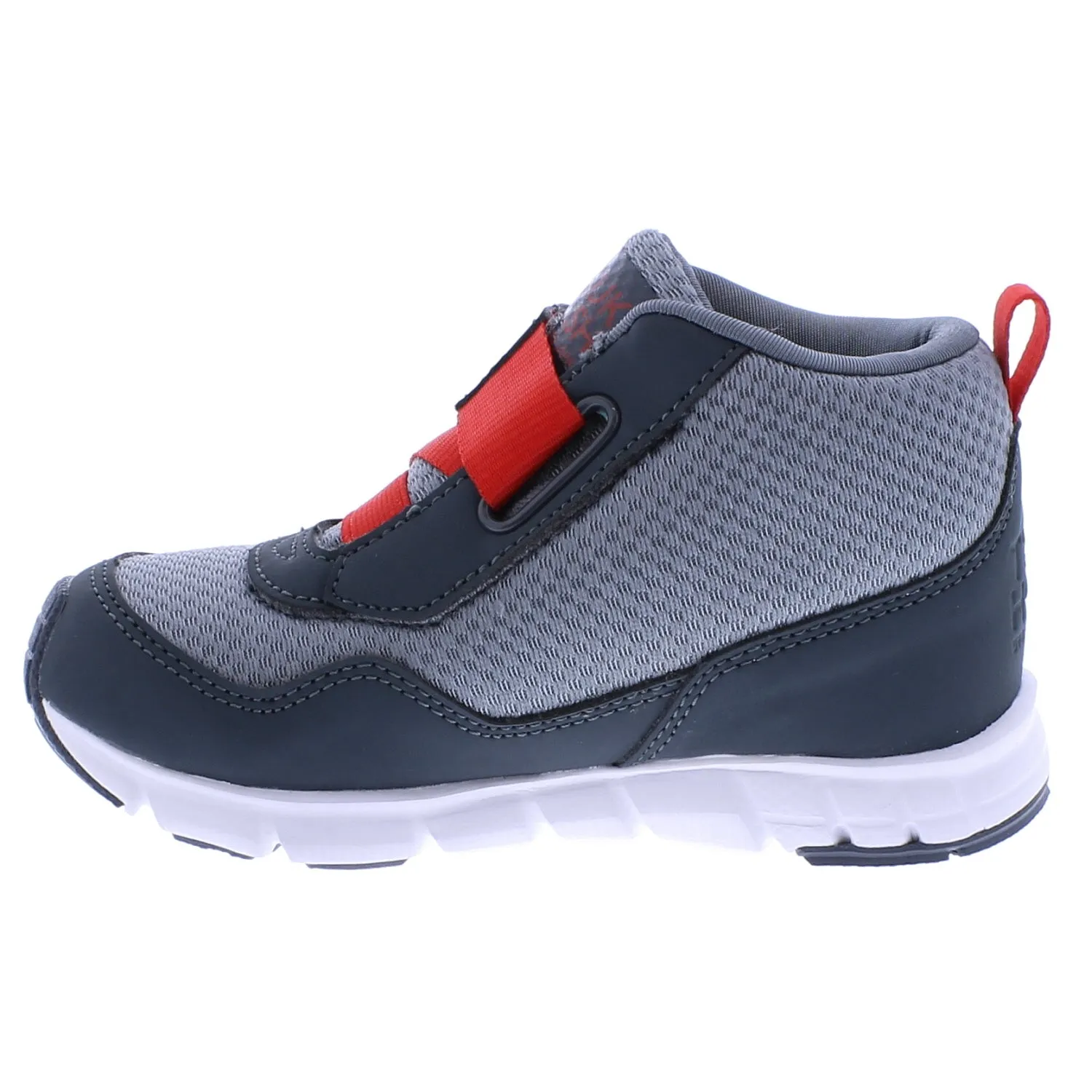 Tsukihoshi Tokyo | Slate/Red Waterproof Kids High Top Sneakers