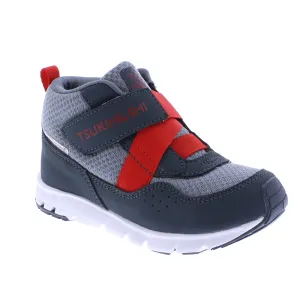 Tsukihoshi Tokyo | Slate/Red Waterproof Kids High Top Sneakers