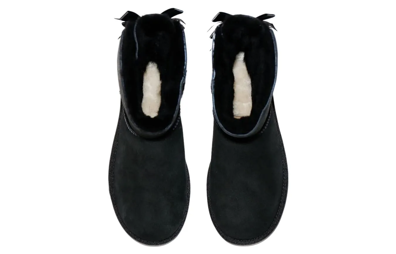(WMNS) UGG Mini Bailey Bow II Boot Fleece Lined Black 1016225-BLK